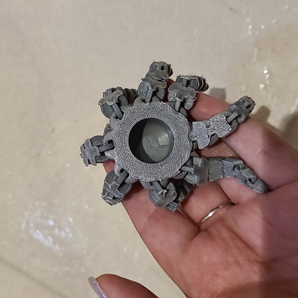 Gray 3D Printed Octopus - Picture 3 of 6